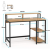 Corner Computer Desk PC Laptop Table Home Office Study Workstation w/ Shelves