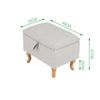 Rectangular Storage Footstool Ottoman Pouffe Stool Fabric Chair Upholstery Bench