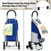 2 IN 1 35L Folding Shopping Trolley Truck Grocery Luggage Carrier Bag 2 Wheels