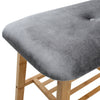 2 Tier Wooden Shoe Rack Storage Bench Bed End Stool Velvet Fabric Padded Seat