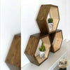 Handmade Wooden Hexagon Shelf/ Walnut