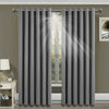 Blackout Eyelet Curtains Black Out Thermal Ring Top Ready Made Curtain Pair UK