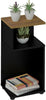 Naples Plant Stand Side Table Black Pine Effect Finish Plant Stand Side Table