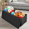 Folding Storage Ottoman Bench Tufted Faux Leather Toy Box Foot Stool Bench Seat