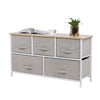 Storage Drawer Units 5-Drawer Clothing Organizer for Bedroom Fabric Cabinet Unit