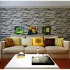 3D Stone Brick Tile Wallpaper Roll Bedroom Living Room Wall Decor Gray Sticker