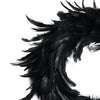 LED Devil Angel Feather Wreath With Light Halloween Party Hanging Front Door DIY