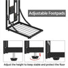 C Shaped Side Table Snack Coffee End Table for Living Room, Slides Up to Sofa