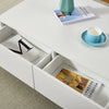 Coffee Table Wood Table with 4 Drawers Large Storage Table Living Room Table NEW