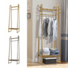 Wooden Clothes Rail Rack Garment Hat Hook Display Stand Bedroom Storage Shelf