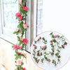 Artificial Rose Flower Floral Fake Vine Hanging Garland Party Wedding Decor Chic