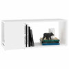 TV Cabinet White 80x24x32 cm Chipboard Living Room Books Storage Display Unit