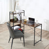Industrial Computer Desk with Storage Shelf Metal Frame for Home Office