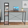 2 in 1 Computer Desk Home Office Working Study Writing PC Table with Book Shelf