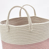 Woven Cotton Rope Laundry Basket Blanket Toys Storage Hamper Folding Clothes Bin