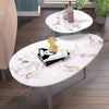 Nesting of Tables White Marble Set Coffee Side Lamp Table Living Room Furniture