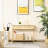 Console Table w/ Storage Shelf 2 Drawers for Entryway Bedroom Natural