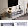 Small Floating TV Unit Stand Wall Mounted Cupboard Media Console Cabinet 100CM