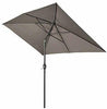 3 x 2m Garden Aluminium Parasol Patio Sun Shade Umbrella with Tilt Crank Brown