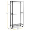Heavy Duty Clothes Rail Rack Hanging Garment Display Stand Shoe Storage Shelf UK
