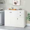 3-Door Storage Cabinet Buffet Cabinet w/ 2 Drawers Sideboard Kitchen Hallway