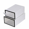 24PCS Plastic Flip Shoe Storage Box Organiser Transparent Stackable Foldable