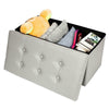 Double Large 2 Seater Ottoman Storage Box Folding Seat Footstool 76*38*38cm