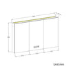 LED Bathroom Mirror Cabinet with Demister Socket 3 Color Light Dimmable 1000x600