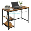 Rustic Computer Desk Laptop PC Table Home Office Workstation Storage Shelves