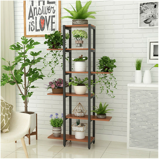 6 Tier Industrial Bookshelf Ladder Shelf Display Storage Book Plant Flower Stand