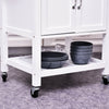 Kitchen Storage Trolley Cart Rolling Wheels Shelves Cupboard W/ Drawer