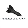 10pcs Car Roof Spoiler Shark Fin Car Decor Carbon Fiber Mini Weatherproof
