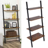 Industrial Corner Ladder Shelf Shelving Unit Bookcase Storage 4 Tiers Stand Rack