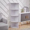 White Black 4 Tier Tall Corner Shelf/Shelving Unit Display Stand Home Office DIY