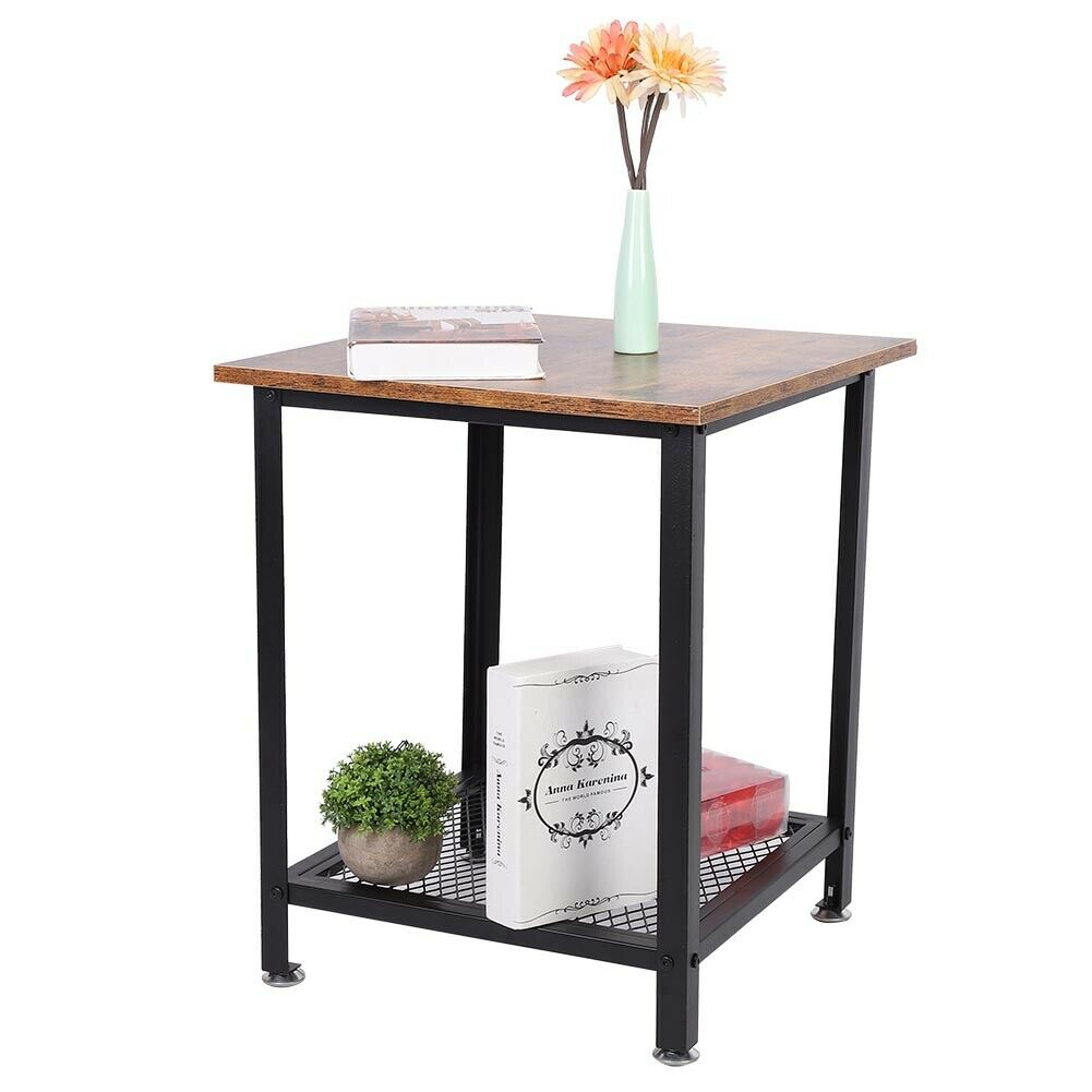 Coffee Table Bed Sofa Side End Tables Living Room Storage Furniture Iron MDF