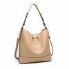 2 pcs Set Bucket style Handbag Ladies Faux Leather Large Shoulder Tote Bag
