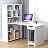 Computer Desk Corner PC Laptop Table Home Office Workstation Drawer Bookcase UK