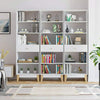 189cm Tall Bookcase Narrow 5 Tier Bookshelf with Drawer Storage Cabinet White