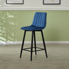 2* Barstools Set Velvet Padded Metal legs Footrest Bar Stools Breakfast Chair