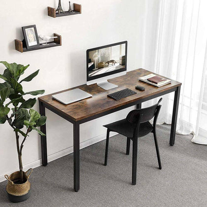 Industrial Desk Vintage Rustic Metal Frame Writing Computer Table Workstation UK