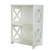 2Tier White Side End Table Nightstand Furniture Living Room Bedroom Storage Unit
