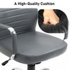 Executive Office Chair Swivel Ribbed High Back Leather Chair Computer Desk Chair