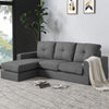 3 Seater Sofa Corner Sofa Modern Fabric Upholstered Sofa Couch with Footrests