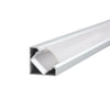 10X 1M V-shape Aluminium Channel Profile With Milky Cover For LED Strip Lights