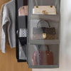 UK Hanging Handbag Organizer 6 Pockets Shelf Bag Storage Holder Wardrobe Closets