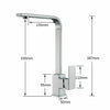 Modern Kitchen Sink Tap Chrome Monobloc Lever Swivel Square Mixer Taps Faucet