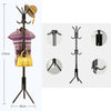175cm Coat Stand Garment Rack Metal 12 Hooks Clothes Rail Hat Umbrella Hanger UK