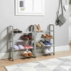 8 Tier Stackable Shoe Rack Cabinet Shelf Organiser Can Be Divided Into 4+4 Grey