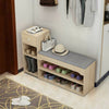 Modern Shoe Bench Stool Fashion Sofa Bench Change Shoe Storage Shoe Rack W/Drawe