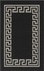 Machine Washable Non Slip Greek Key Kitchen & Hall Runners Rugs Mats Black Grey